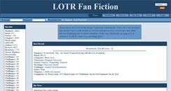 Desktop Screenshot of lotrfanfiction.com